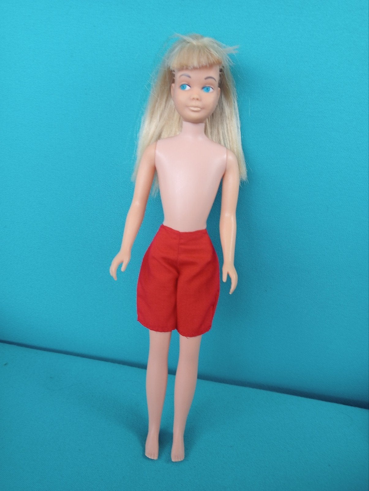 Blonde skipper Mattel 1963 Barbie vintage, Verzamelen, Poppen, Ophalen of Verzenden, Gebruikt, Pop