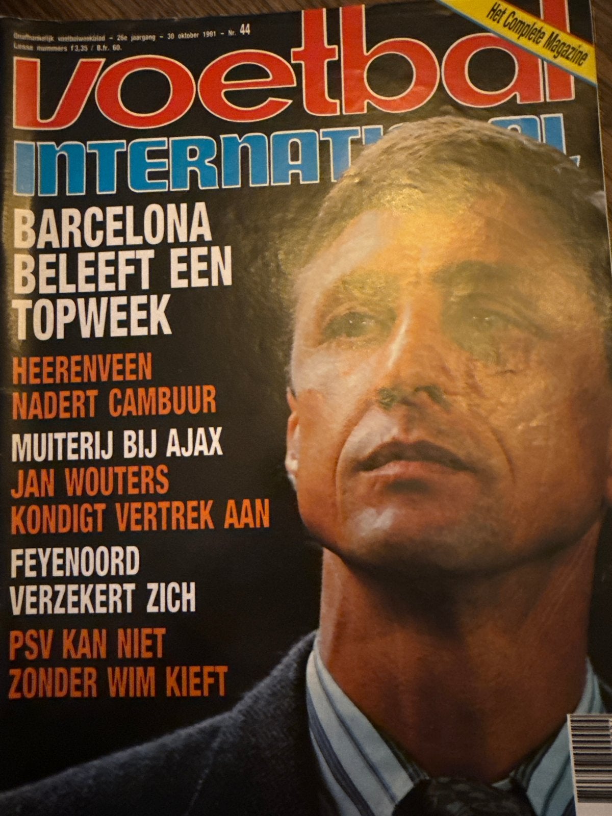 Voetbal International - Nummer 44 - 30 oktober 1991, Ophalen of Verzenden, Zo goed als nieuw, Sport en Vrije tijd