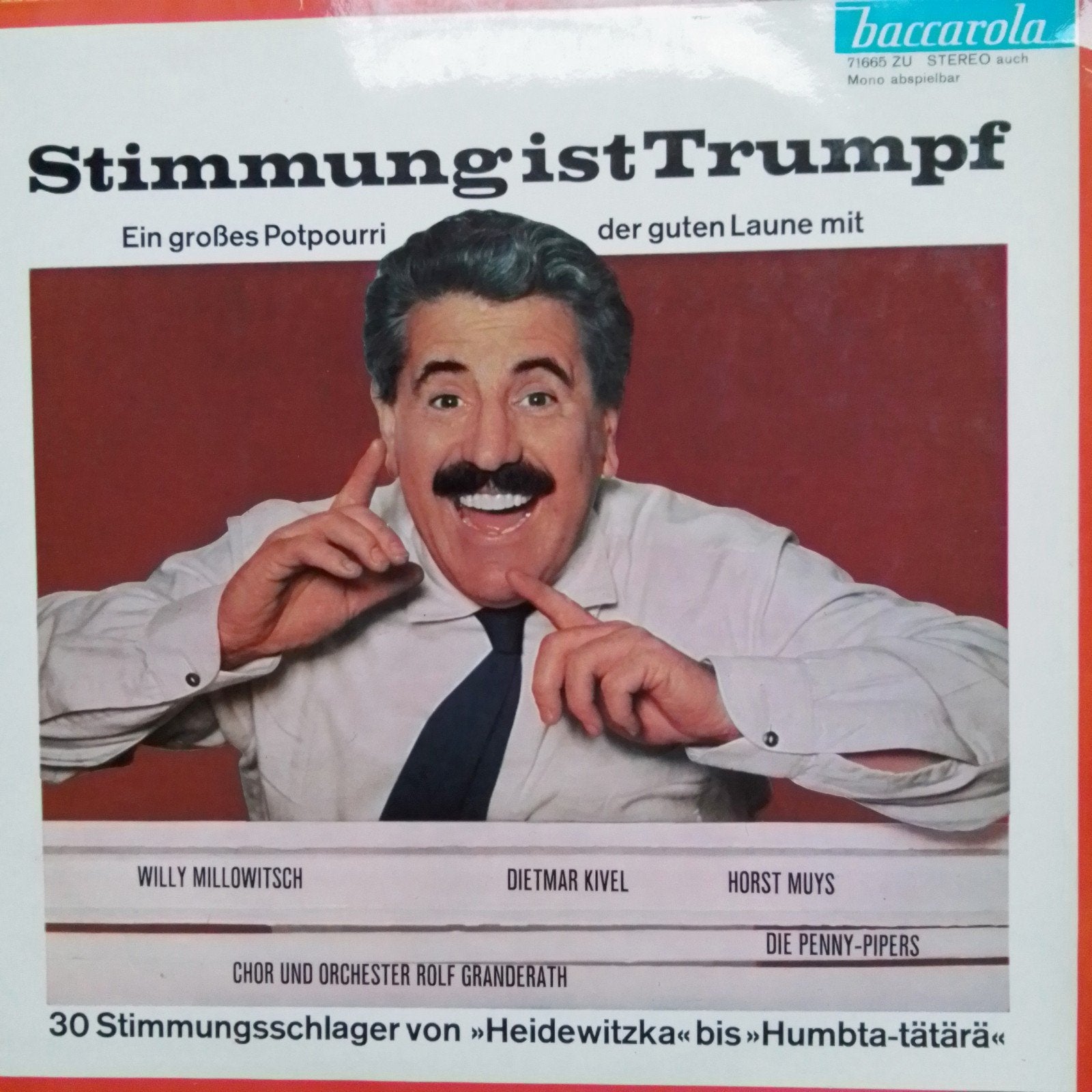 LP: Stimmung Ist Trumpf met oa Willy Millowitsch., LP, Gebruikt, Ophalen of Verzenden, 12 inch