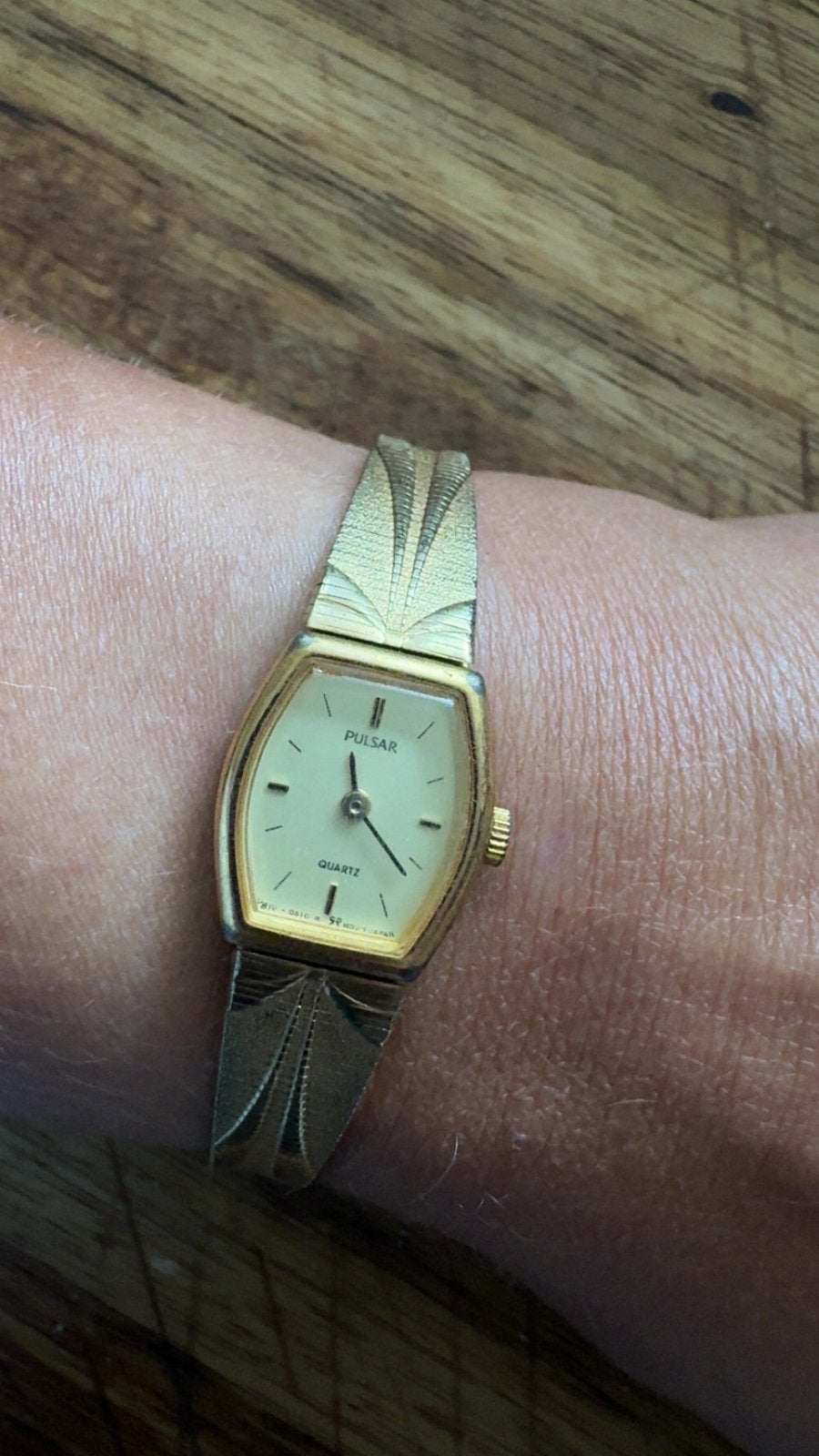 Vintage Pulsar Dames Horloge - Elegant en Tijdloos Design, Overige merken, Overige materialen, Gebruikt, Polshorloge