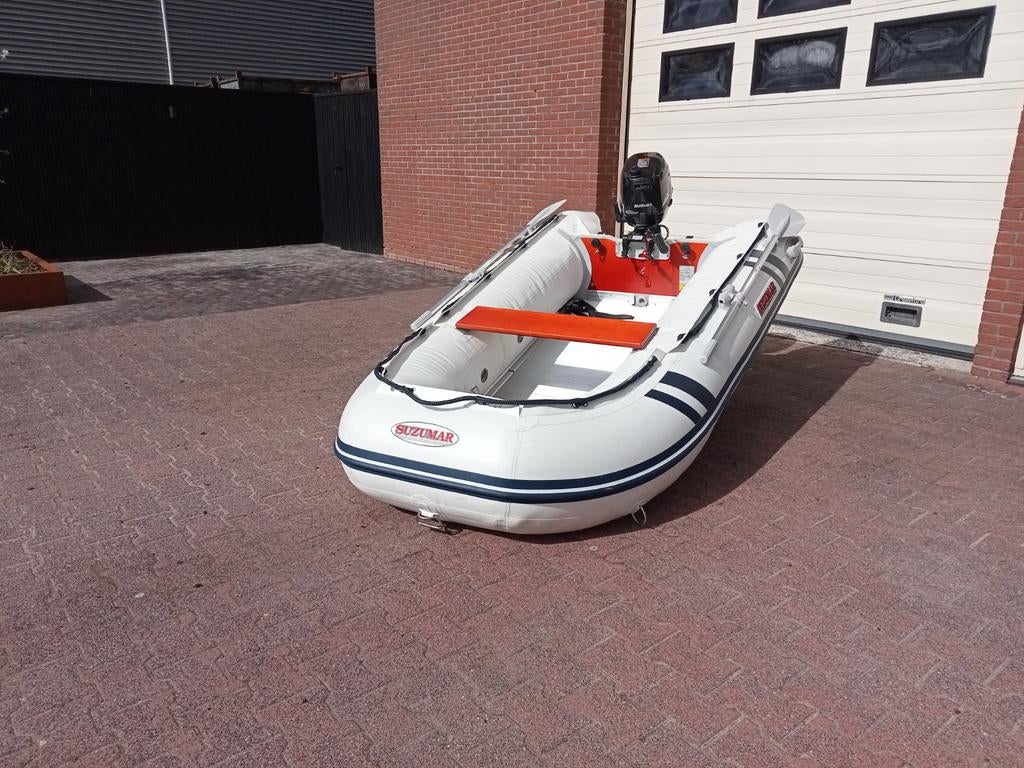 suzumar 290 rubberboot Suzuki 4pk motor, Watersport en Boten, Rubberboten, Ophalen of Verzenden, Benzine, Aluminium