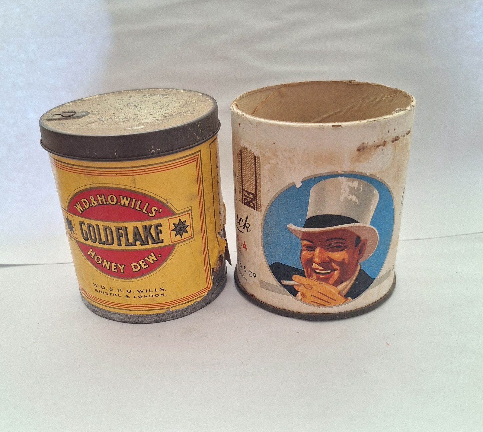 Vintage Sigarettenverpakking Jaren '30 - Gold Flake & Good, Ophalen of Verzenden, Gebruikt, Tabaksdoos of Verpakking