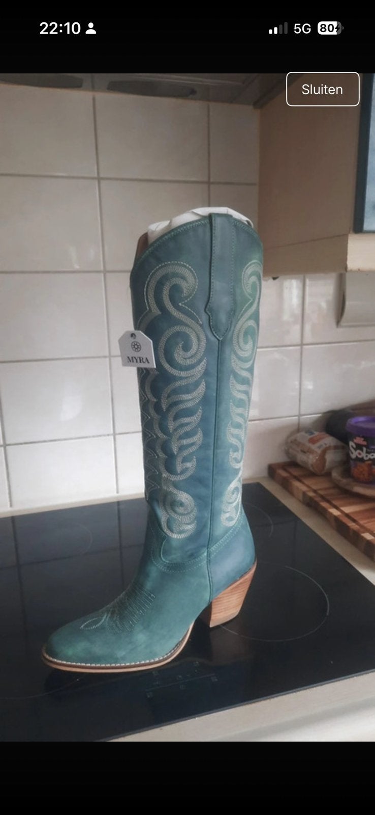 Nieuwe Myra laarzen, Hoge laarzen, Blauw, Nieuw, Ophalen of Verzenden
