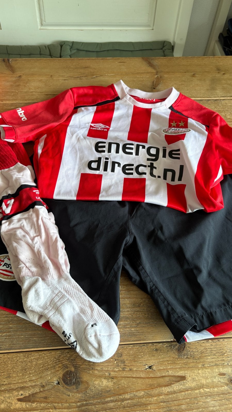 PSV Voetbaltenue voor kinderen - Shirt, broekje en sokken, Kinderen en Baby's, Ophalen of Verzenden, Gebruikt, Jongen of Meisje