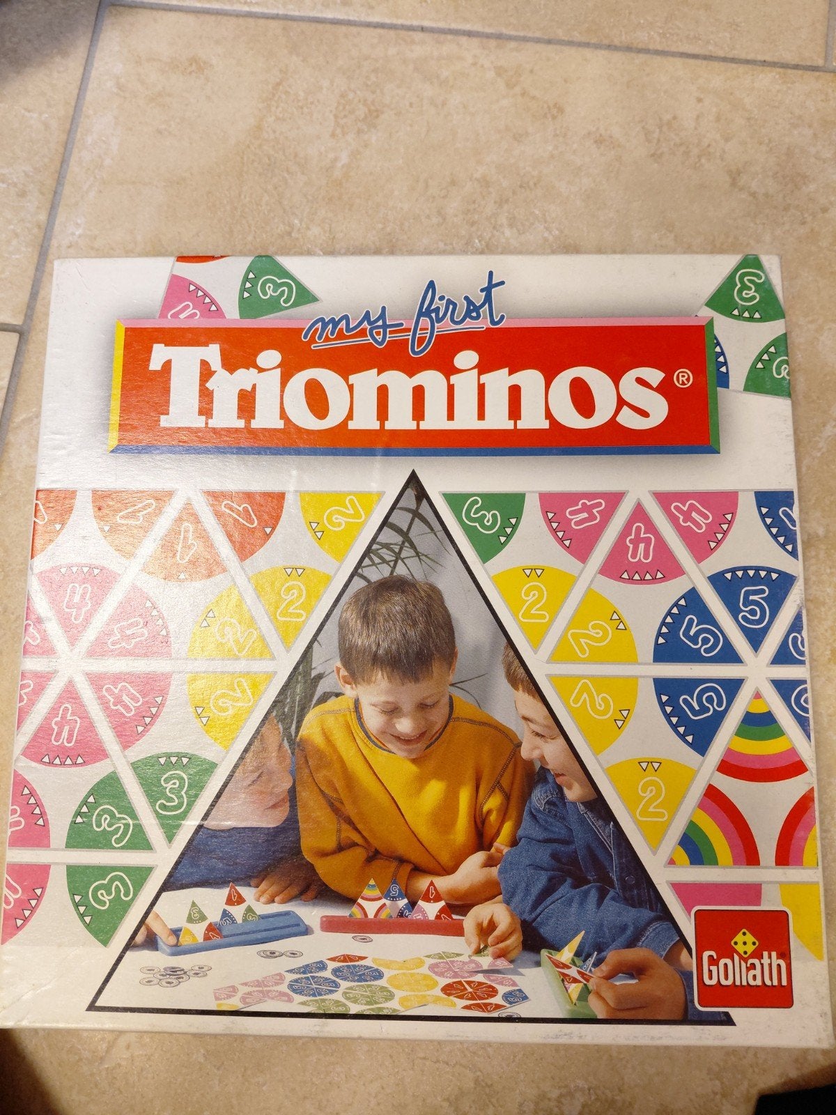 My First Triominos - Educatief spel voor jonge kinderen, Een of twee spelers, Ophalen of Verzenden, Gebruikt, Goliath
