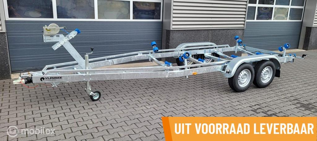 Nieuw boottrailer Vlemmix 6.3m 2700kg tandemas, Watersport en Boten, Nieuw, Overige typen, Dubbelassig (tandemas)