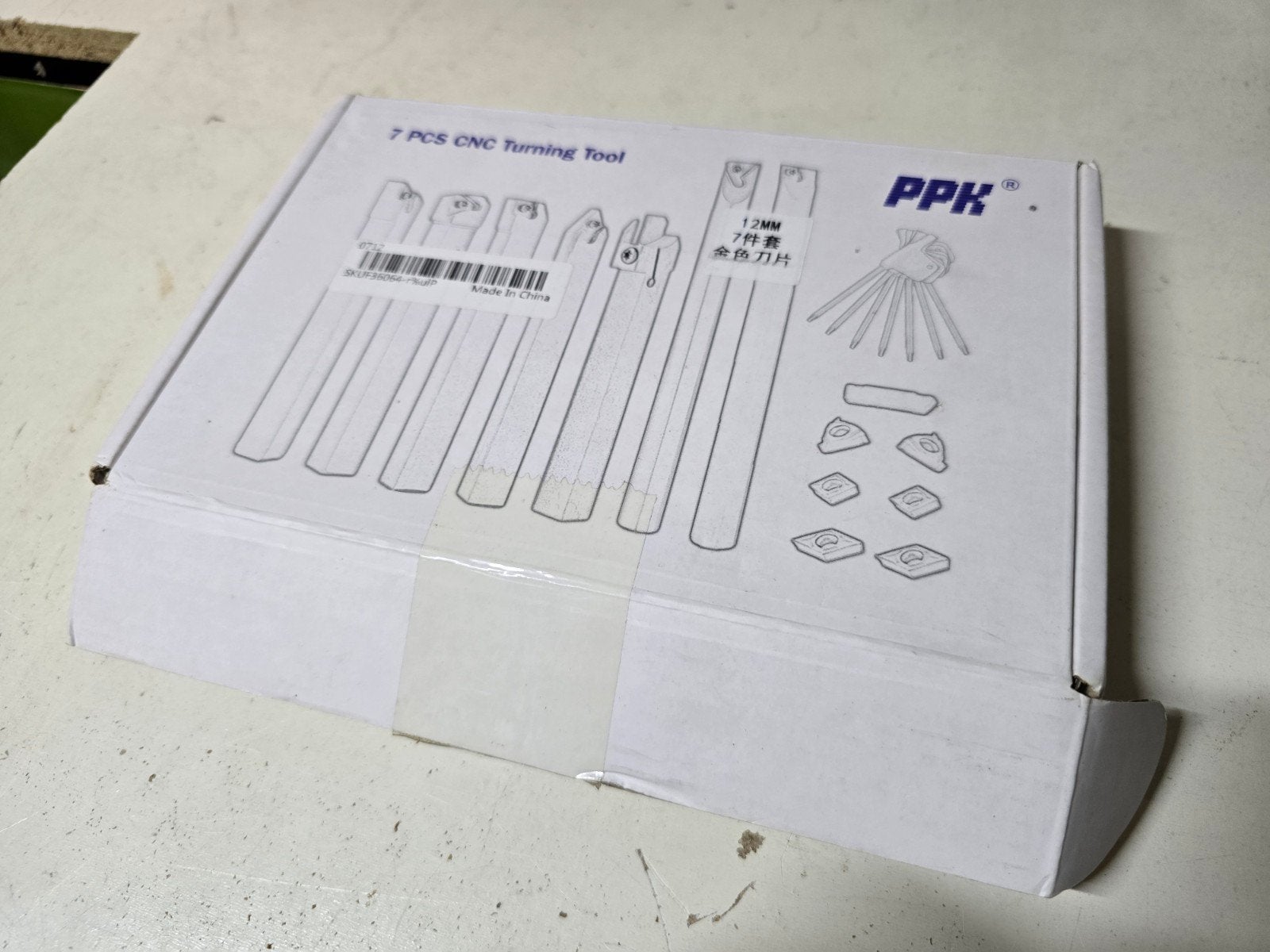 Nieuwe PPK 7-delige CNC Draaigereedschap Set, Ophalen