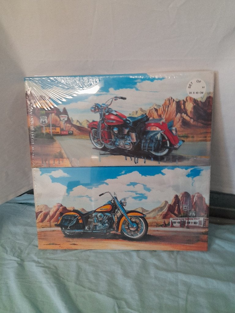 nieuwe schilderijen route 66 Harley Davidson motors, Huis en Inrichting, Ophalen of Verzenden, Nieuw, Schilderij