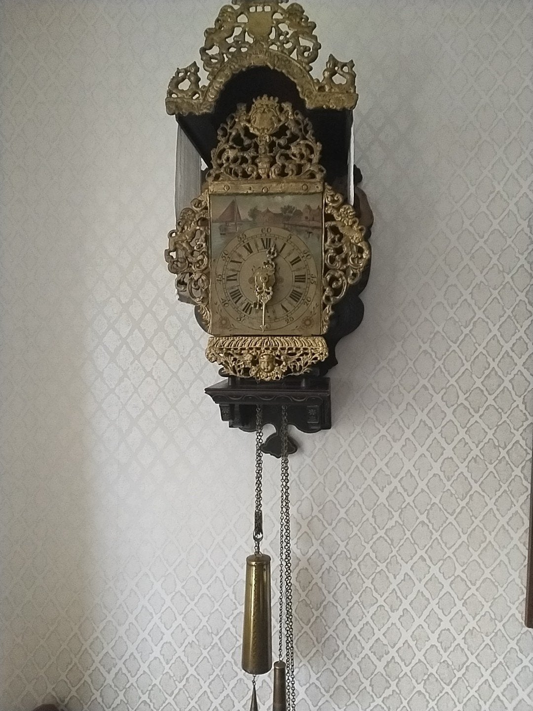 Friese stoeltjes klok .1875,, Antiek en Kunst, Ophalen