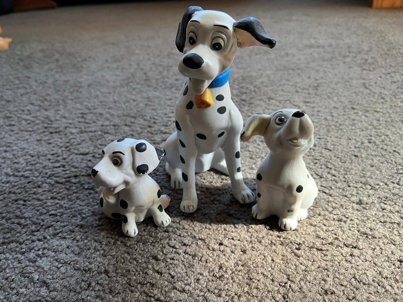Set van 3 Dalmatiër beeldjes, Ophalen of Verzenden, Gebruikt, Hond of Kat, Beeldje of Figuurtje