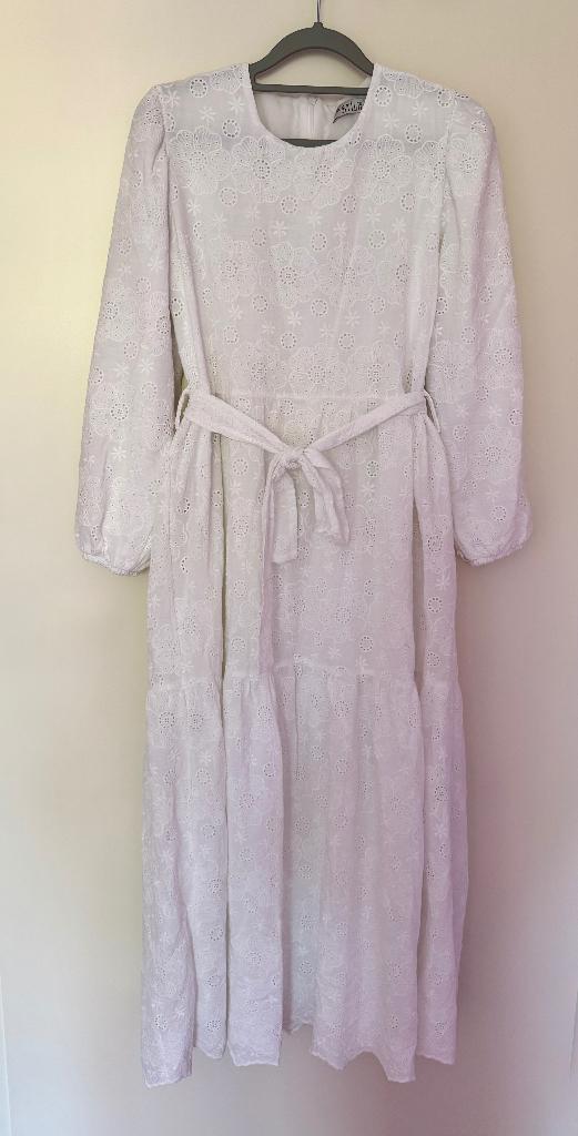 Geborduurde Witte Jurk, Kleding | Dames, Jurken, Maat 38/40 (M), Wit, Ophalen of Verzenden, Zo goed als nieuw
