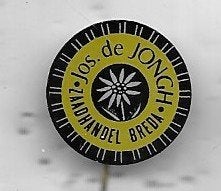 BREDA JOS DE JONGH ZAADHANDEL ZADEN SPELD, Ophalen of Verzenden, Gebruikt, Overige onderwerpen, Speldje of Pin