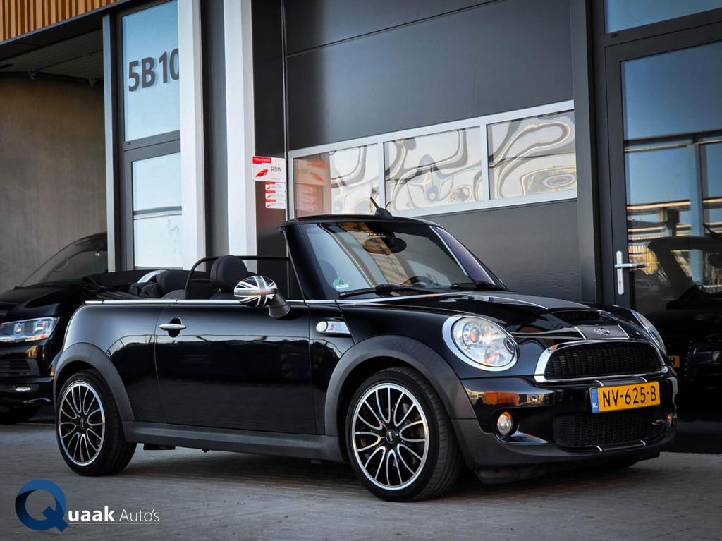 Mini Cooper S Cabrio 1.6 JCW | 192PK | LEER | CRUISE | PDC |, Voorwielaandrijving, 15 km/l, Gebruikt, Cabriolet