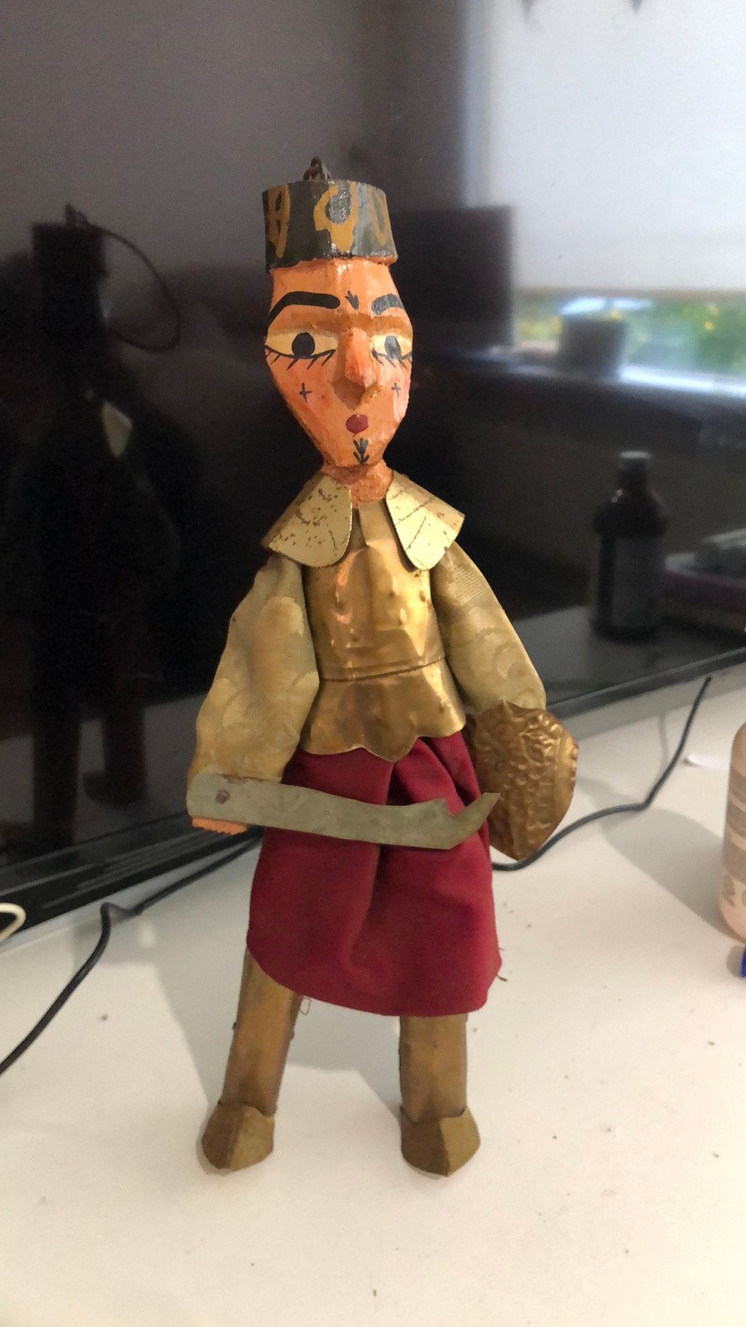 antieke, handgemaakte marionetpop, zeldzaam, Ophalen of Verzenden