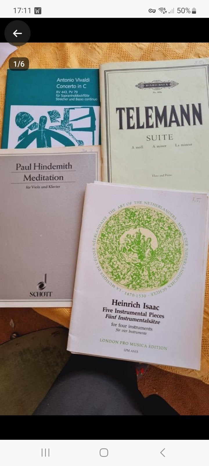 leuk pakketje van 5 bladmuziekjes, diverse instrumenten, Gebruikt, Piano, Klassiek, Ophalen of Verzenden
