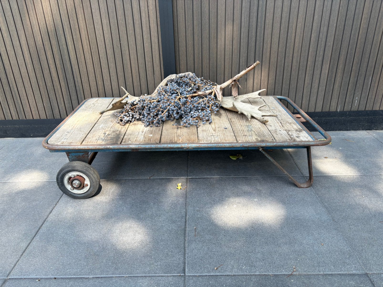 Oude transportkar / salontafel, Antiek en Kunst, Curiosa en Brocante, Ophalen