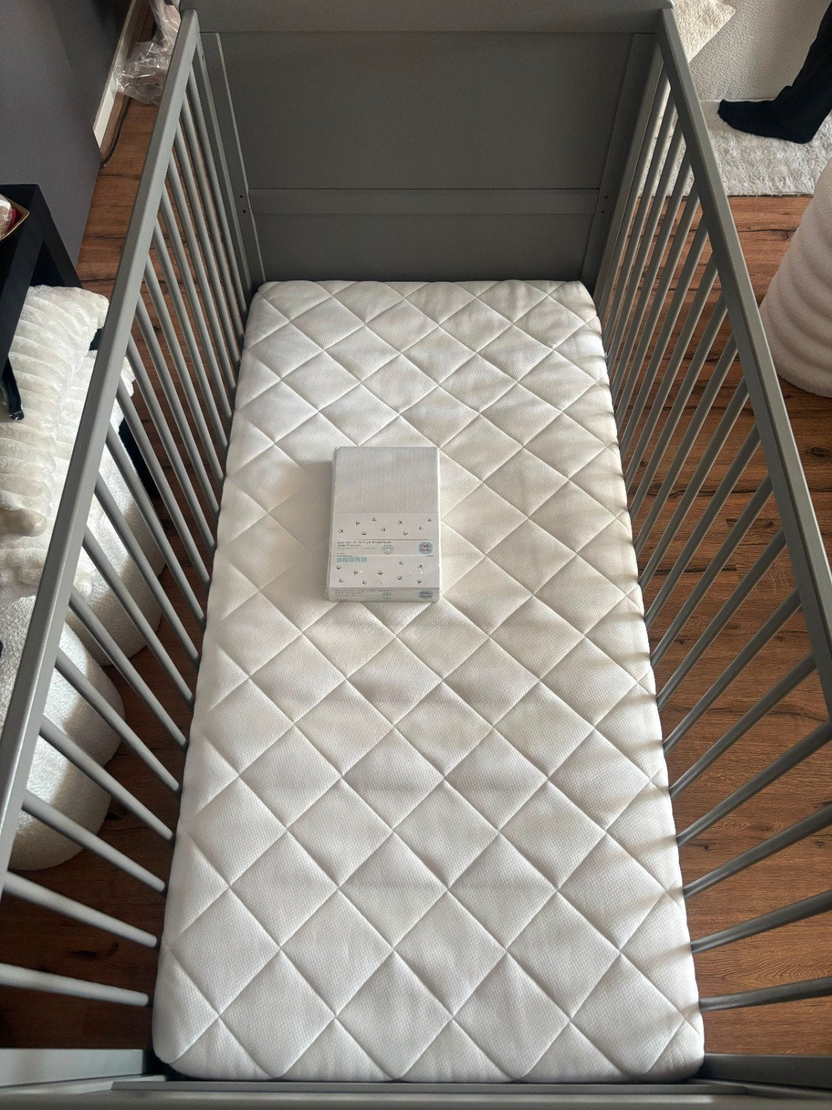 Petite Amélie Babybed/Meegroeibed "Evolutif" Aurore Grijs, 70 tot 85 cm, 140 tot 160 cm, Zo goed als nieuw, Ophalen