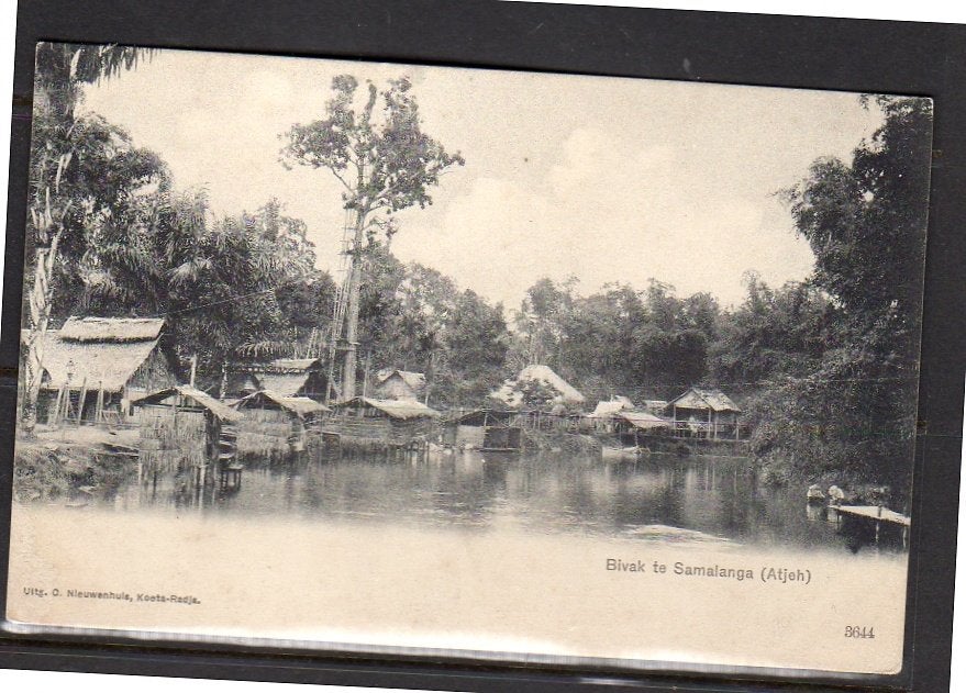 Ned Indië milit. BIVAK SAMALANGA (Atjeh) +/- 1900 (ni11-12), Ophalen of Verzenden, Voor 1920, Buiten Europa