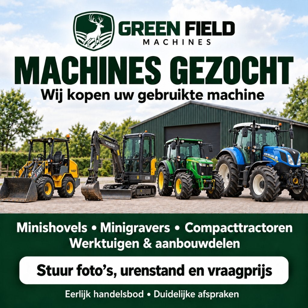 GEZOCHT MACHINES! Minishovels, minigravers & tractoren, Ophalen, Wiellader of Shovel