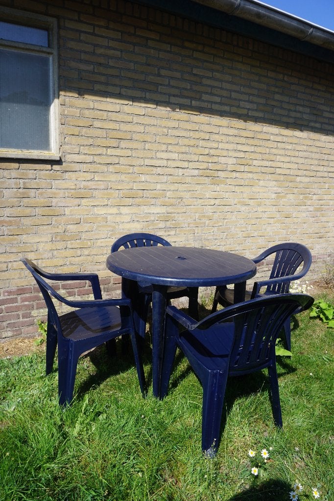 Tuinset terrasset tuinstoel tuintafel tuinstoelen, Tuin en Terras, Ophalen, 4 zitplaatsen, Kunststof, Gebruikt