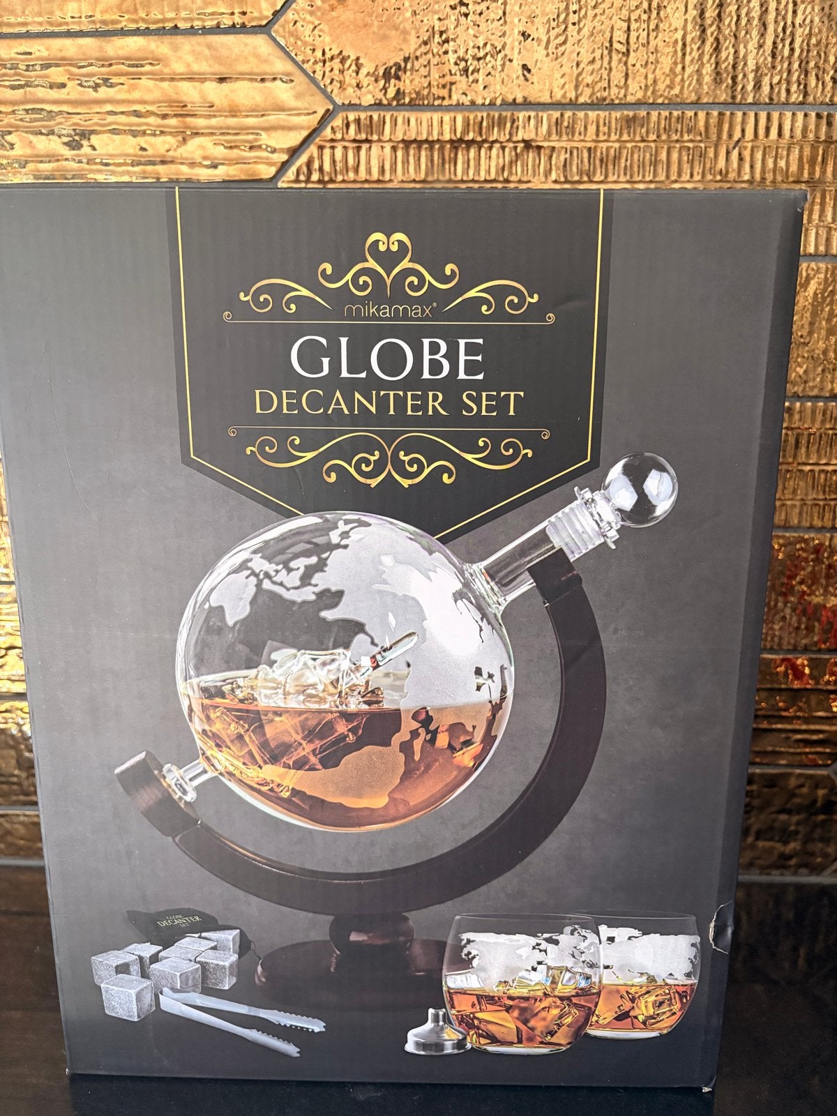 Mikamax Globe Decanter Set - Nieuw in doos, Ophalen, Nieuw, Meerkleurig, Overige merken
