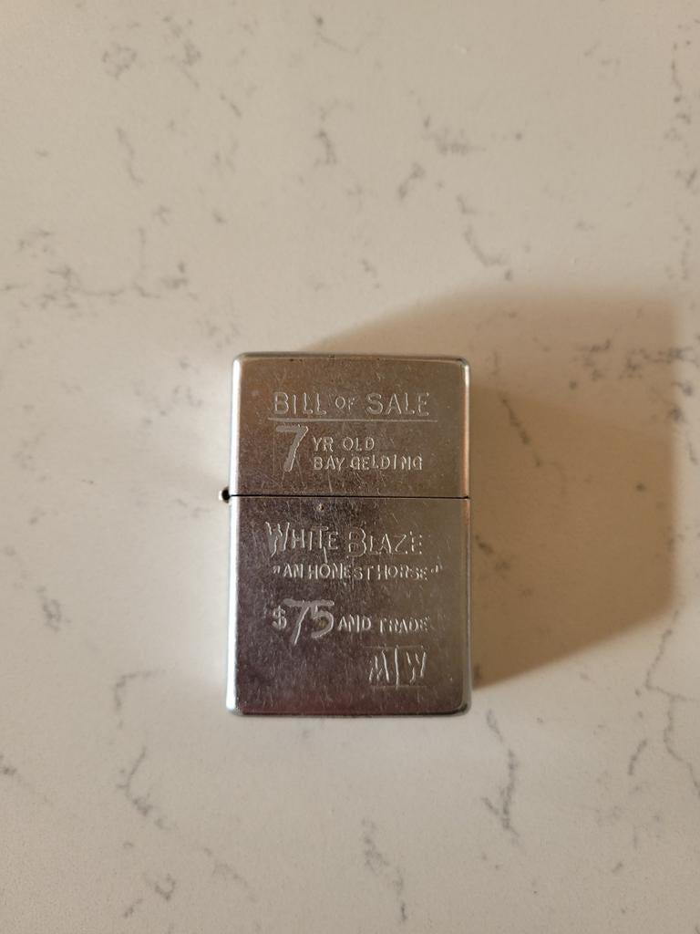 Zippo aansteker Marlboro "Bill of Sale" 2000, Ophalen of Verzenden, Gebruikt, Aansteker