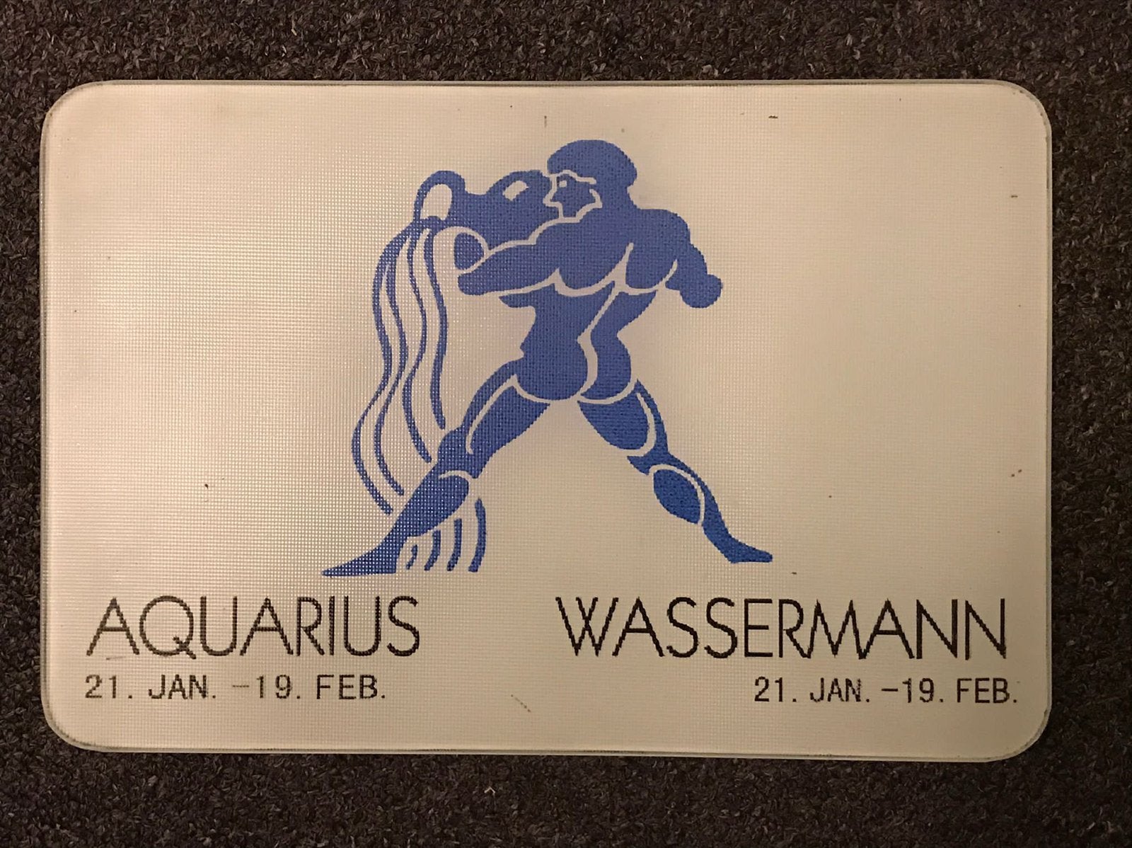 Waterman sterrenbeeld horoscoop Aquarius glazen plaat, Ophalen of Verzenden
