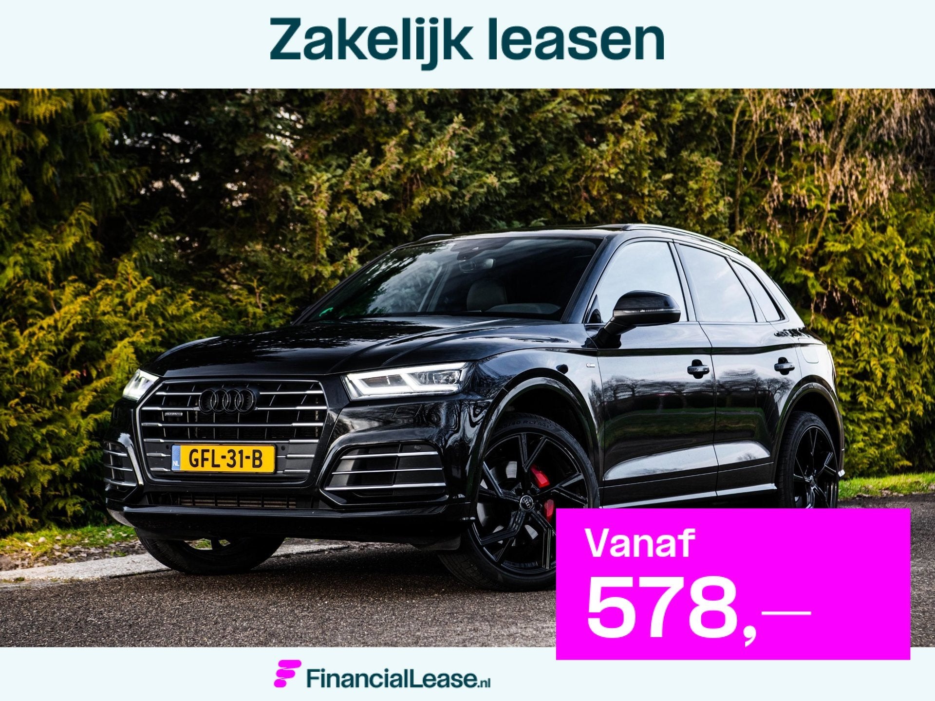 Audi Q5 55 Tfsi e Quattro Competition 367pk S Tronic 2020, Automaat, 4 cilinders, Zwart, Bedrijf
