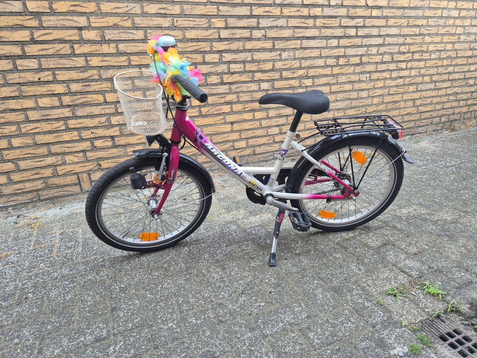 Meisjesfiets Argonaut 20 inch - Roze/Wit, Terugtraprem, Gebruikt, Ophalen of Verzenden, Handrem