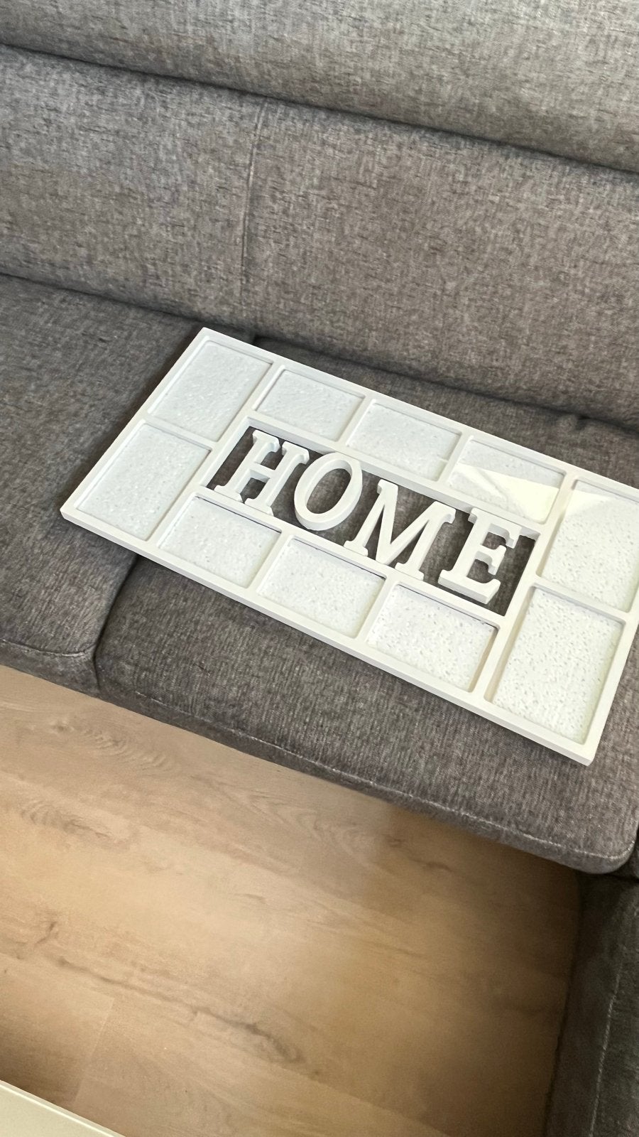 Fotolijst 'HOME' en 'LOVE' voor 12 foto's, Ophalen, Kunststof, Collagelijst, Zo goed als nieuw