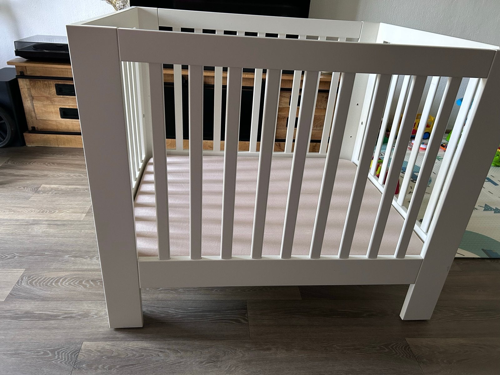 Witte ruime box met matras, Kinderen en Baby's, Boxen, Ophalen, Zo goed als nieuw