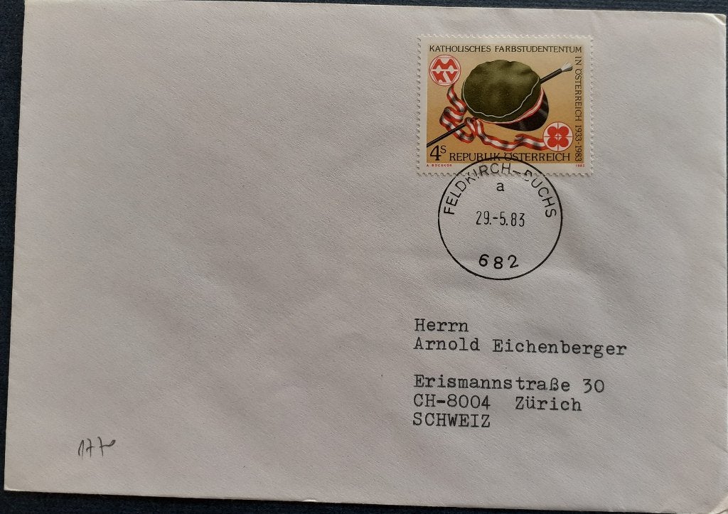 Oostenrijk Envelop 1983, Postzegels en Munten, Ophalen of Verzenden, Envelop