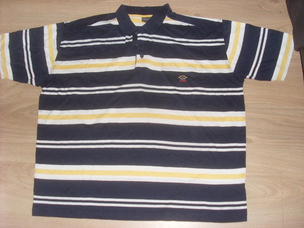 paul & sharl polo 3XL gestreept  blauw geel wit, Kleding | Heren, Truien en Vesten, Verzenden, Zo goed als nieuw, Overige maten