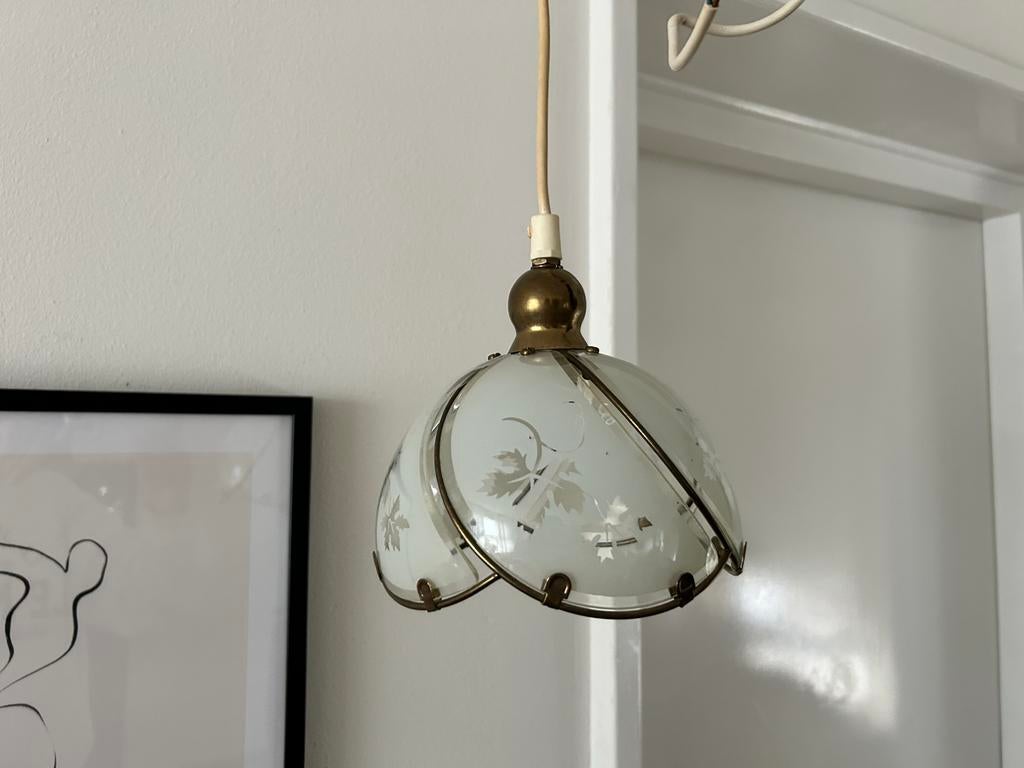 Prachtig vintage hanglampje, Huis en Inrichting, Lampen | Hanglampen, Ophalen of Verzenden, Zo goed als nieuw, Minder dan 50 cm