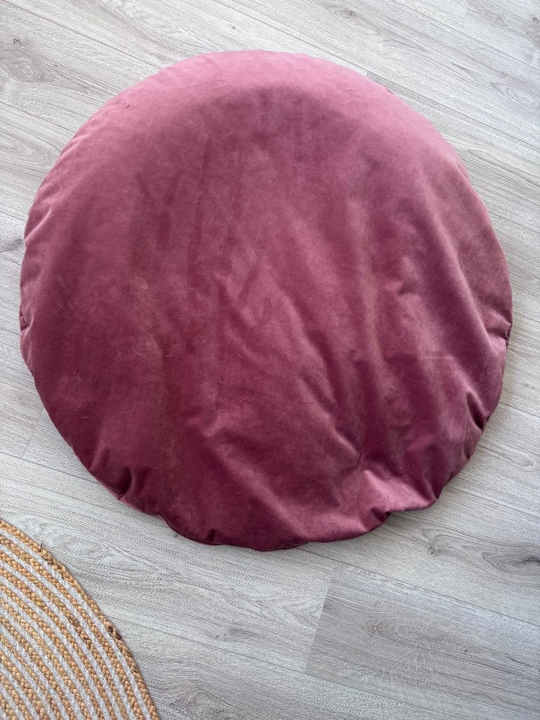 Roze velvet zitzak, Ophalen, Zo goed als nieuw, Roze, Zitzak