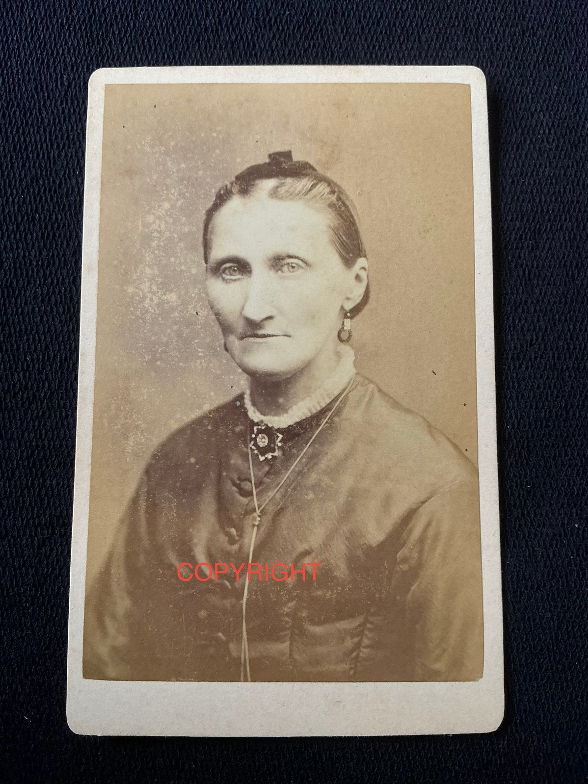 CDV, Vrouw, P. VLAANDEREN, ALKMAAR, Carte de Visite, Verzamelen, Ophalen of Verzenden, Voor 1940, Gebruikt, Foto