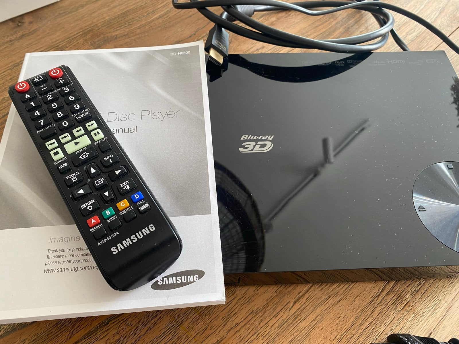 Samsung Blu-ray 3D speler BD-H6500 met afstandsbediening, Ophalen of Verzenden, Gebruikt, Samsung
