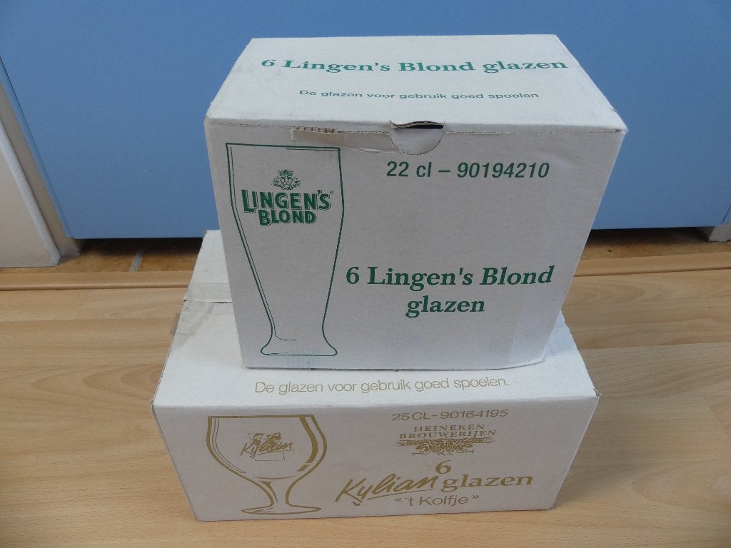Heineken / Collector / Bierglazen / Lingen's Blond / Kylian, Verzamelen, Ophalen of Verzenden, Zo goed als nieuw, Glas of Glazen