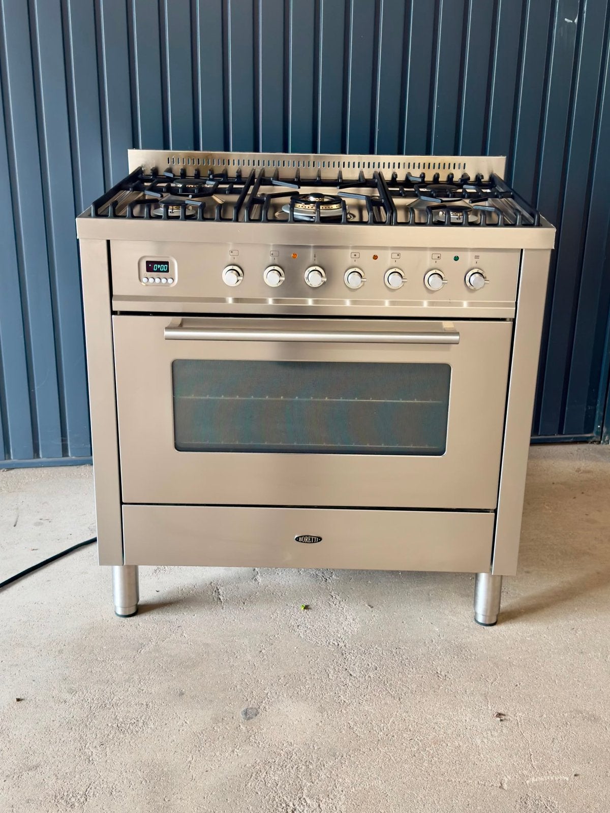 Rvs Boretti Fornuis Bijna nieuw, Ophalen, Warmhoudplaat, 60 cm of meer, 4 kookzones