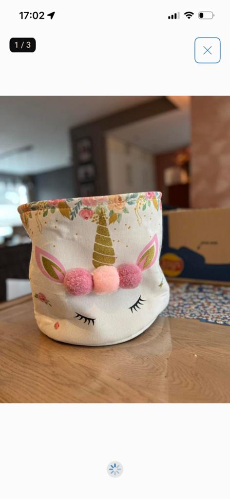 Unicorn opbergmandje/wasmand, Ophalen of Verzenden, Zo goed als nieuw, Overige typen