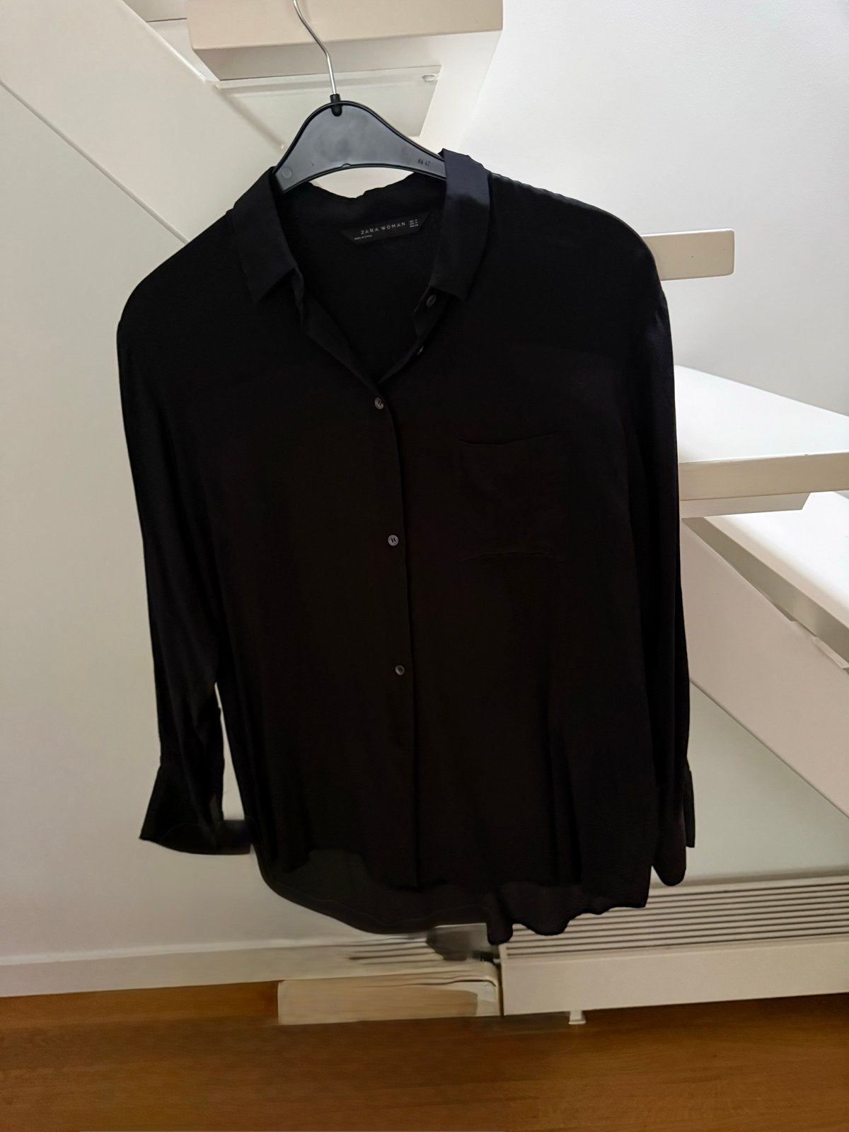 Zara Woman Zwarte Blouse Maat M, Verzenden, Zo goed als nieuw, Maat 38/40 (M), Zwart