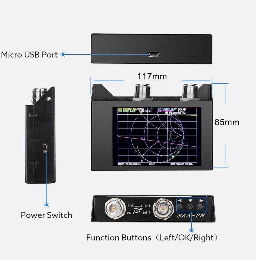 VNA Antenne Analyzer 50KHz-3GHz, Verzenden, Nieuw, Antenne