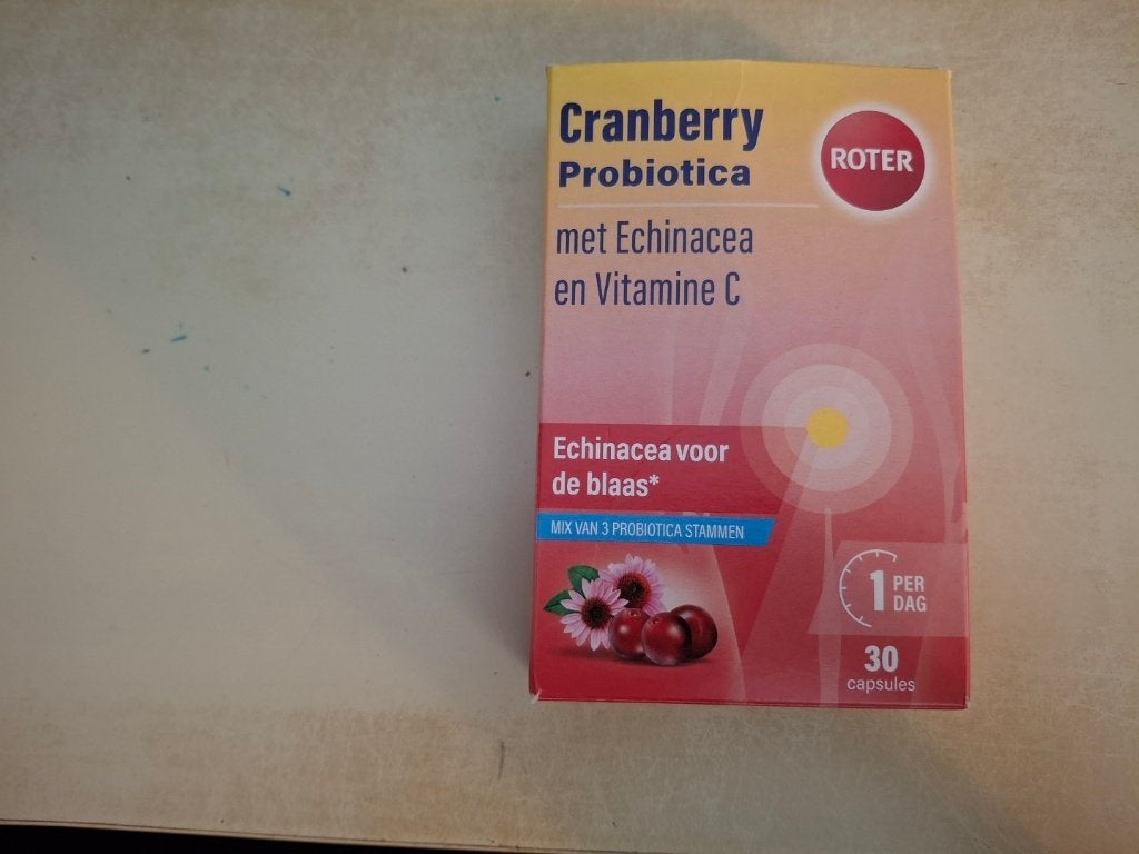 Roter Cranberry + Probiotica Capsules 18 Stuks, Ophalen of Verzenden, Nieuw, Overige typen