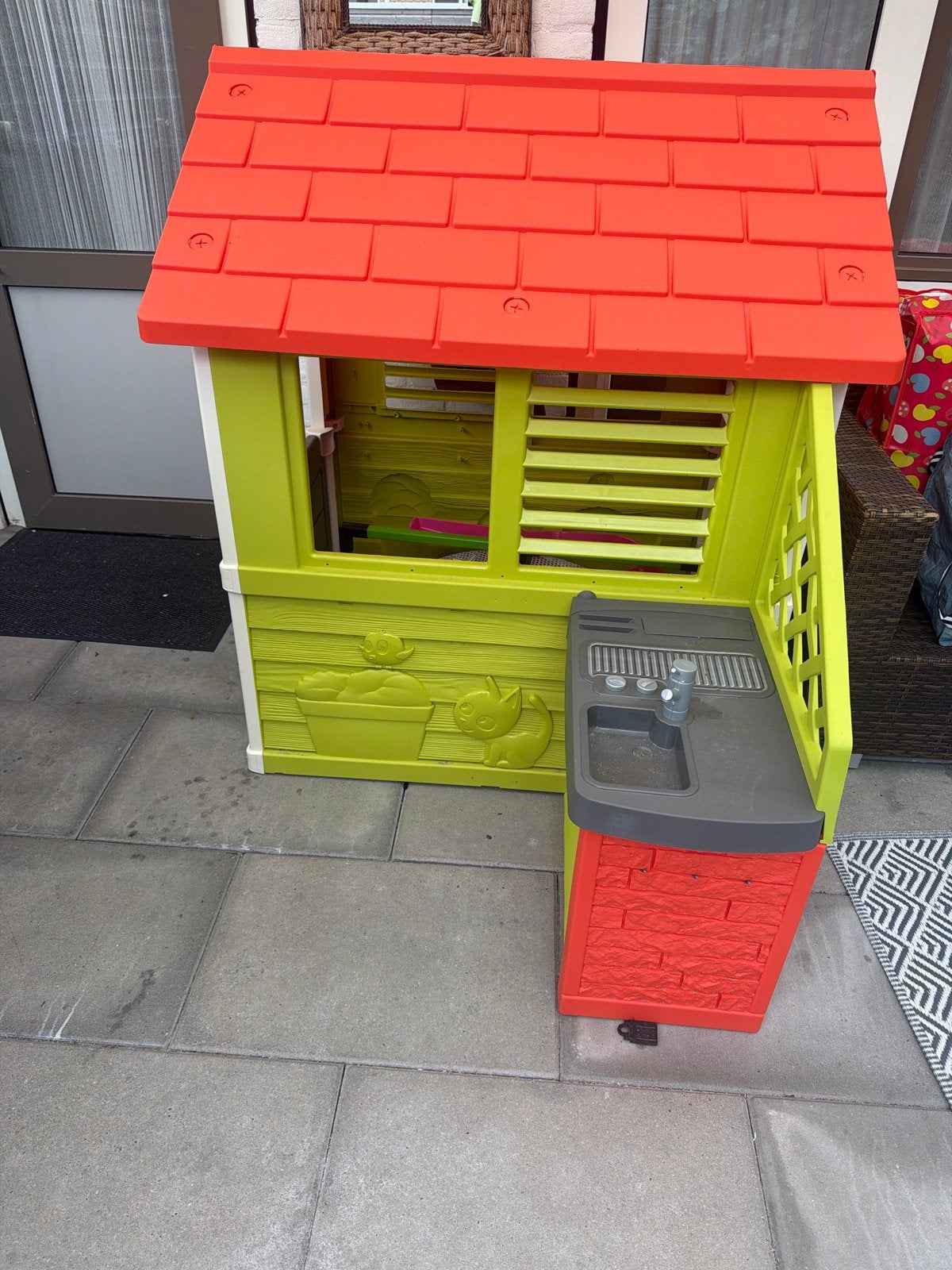 Zo goed als nieuw speelhuisje met keuken spulletjes, Ophalen of Verzenden, Zo goed als nieuw, Kunststof