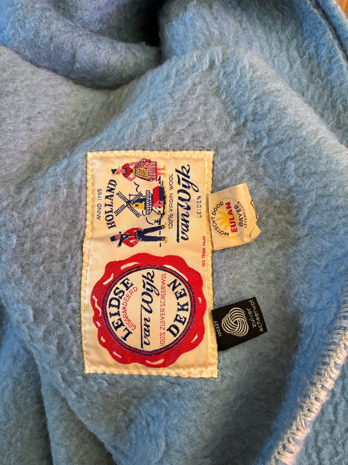 Vintage wollen deken van Van Wijk, 100% zuiver scheerwol, Ophalen of Verzenden, Zo goed als nieuw