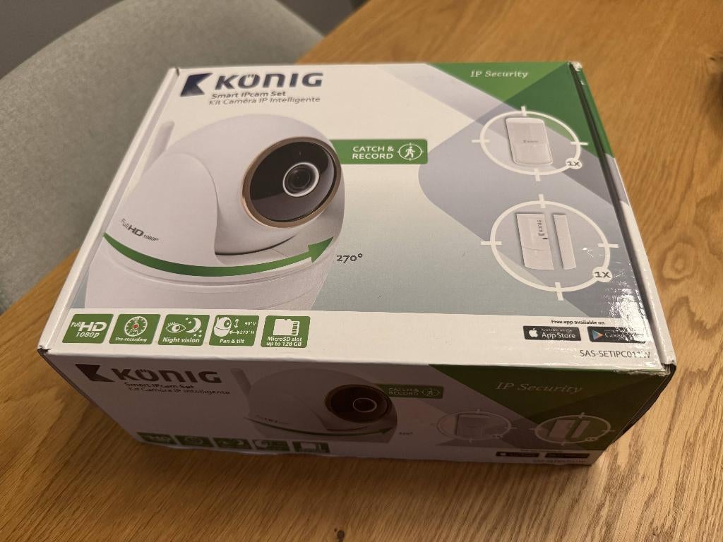König Interieur Koppel Wit Beveiligingscamera, Ophalen, Nieuw, Binnencamera
