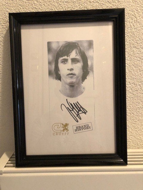 Handtekening Cruyff, Verzamelen, Sportartikelen en Voetbal, Ophalen of Verzenden, Zo goed als nieuw, Ajax, Overige typen
