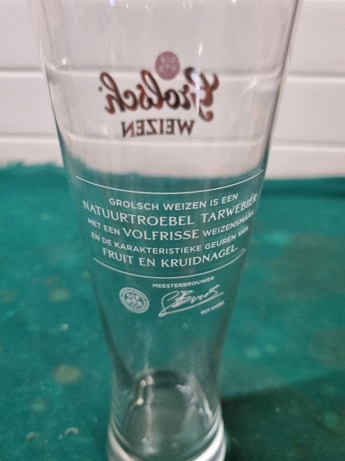 bierglas grolsch weizen groot, Ophalen of Verzenden, 'T Olde Gre-j, Info@toldegrej.nl, Endepoelstraat 20f Didam