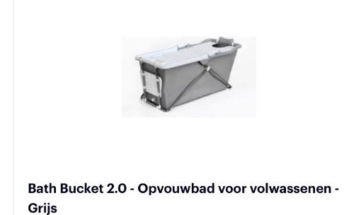 Bath Bucket 2.0 - Opvouwbaar bad voor volwassenen - Grijs, Ophalen, Gebruikt