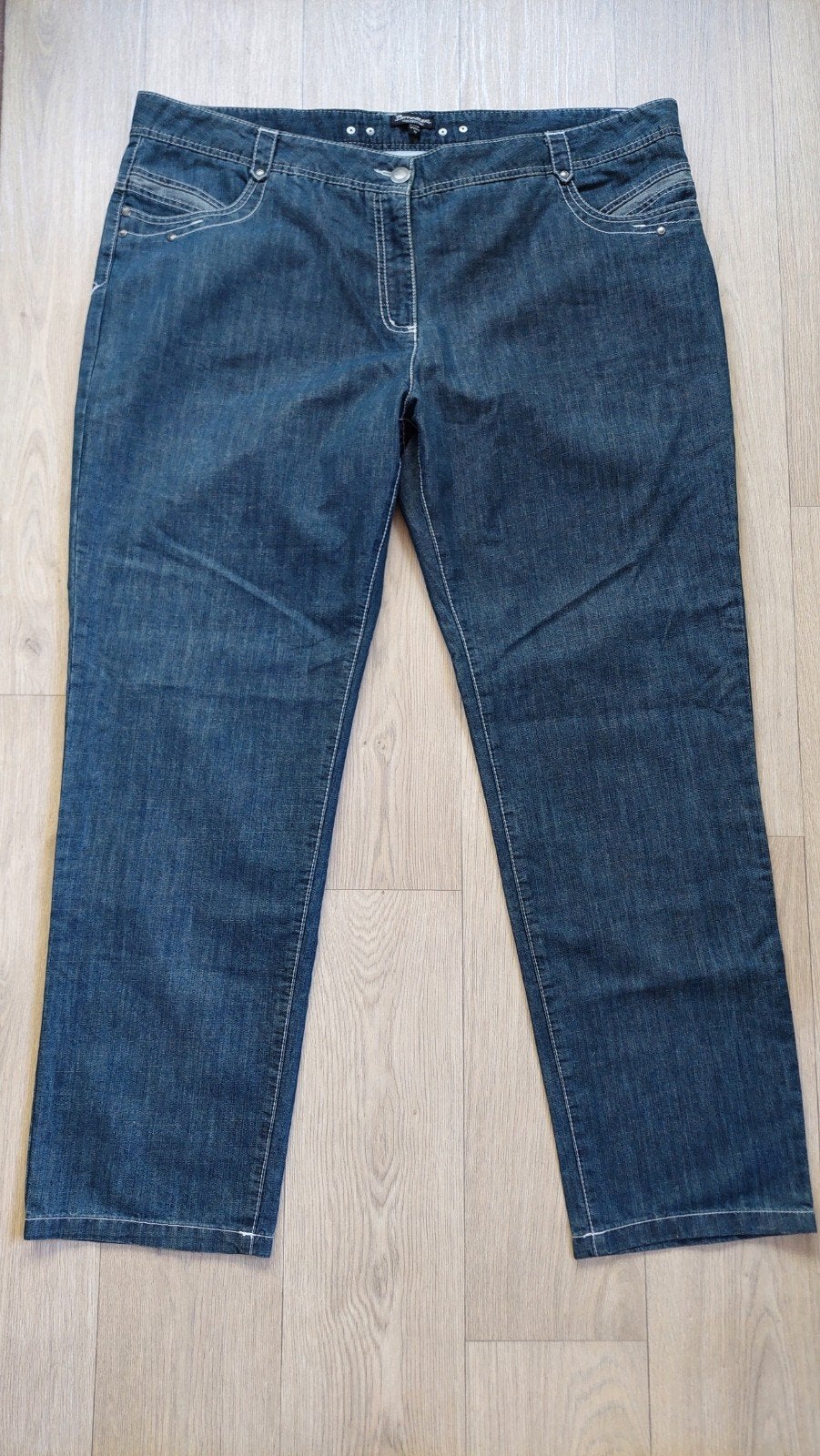 Spijkerbroek maat 52 Brandtex mode., Kleding | Dames, Ophalen of Verzenden, Blauw, Broek of Spijkerbroek